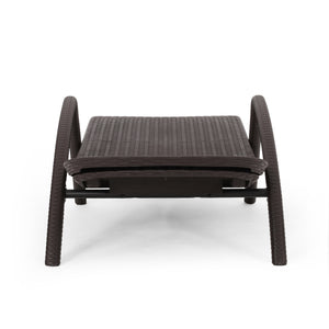 English Elm Christopher Knight Home® - MIKAEL Chaise Lounge Dark Brown Polypropylene 3D Wicker Weather-Resistant Handcrafted Outdoor Seating 68020.00DBRN