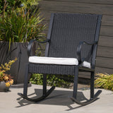 Christopher Knight Home® - Noble House - Harmony Outdoor Wicker Rocking Chair With Cushion