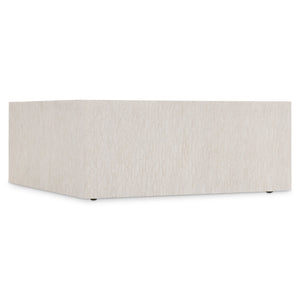 Bernhardt Bernhardt Solaria Square Cocktail Table—44" Weathered Bone Chiseled Cast-Resin Frame, Wood Inset Top And Hidden Casters 310023