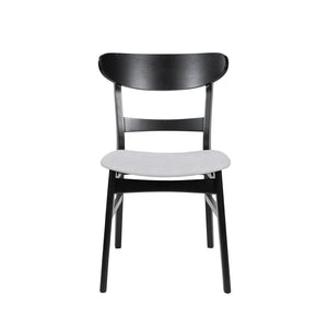 English Elm [video] Rubberwood Dining Chairs Set of 2 Upholstered Mid-century Seats for Modern Homes Light Grey 58915.00LGRY