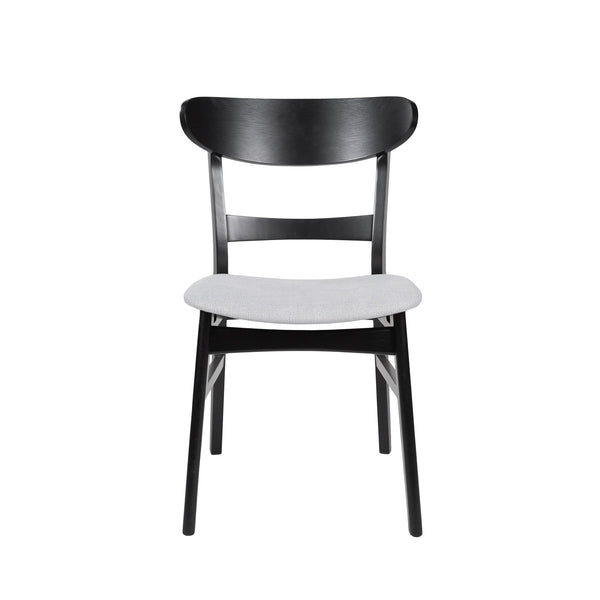 English Elm [video] Rubberwood Dining Chairs Set of 2 Upholstered Mid-century Seats for Modern Homes Light Grey 58915.00LGRY