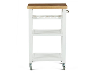 English Elm Steve Silver - Belden - Kitchen Cart - White