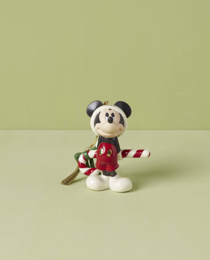 Lenox 2024 Mickey Mouse With Candy Cane Ornament Blue, IVORY PORCELAIN 895791