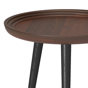 English Elm Clairmont Round Side Table In Cognac - Modern Industrial & Mid-Century Design For Any Room B136P158527