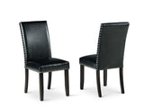 Steve Silver Westby Black Leatherette Side Chair w/, Set of 2 WB380S