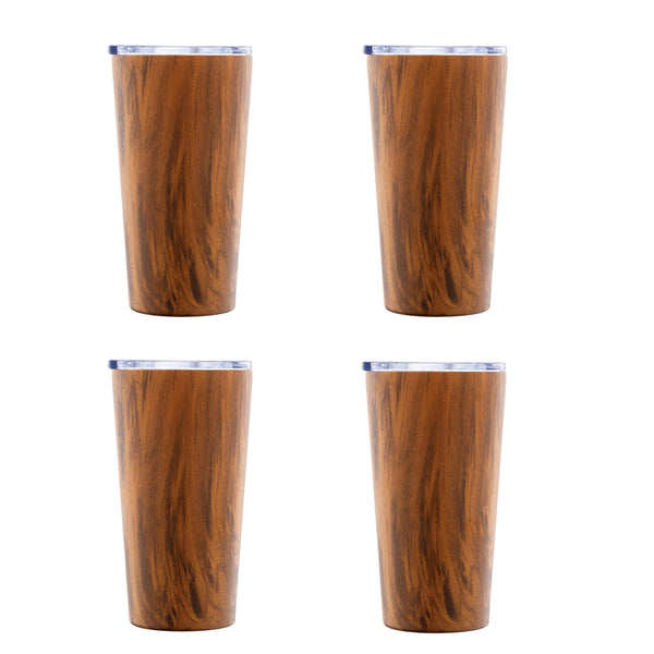 Lenox Cambridge 20 Oz Wood Stainless Steel Highballs, Set of 4 NO COLOR METAL EP54PTCB24DS