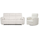 Parker House Radius - Mega Ivory Power Reclining Sofa And Recliner Off White 100% Polyester (S) Mrad-31p-mgiv