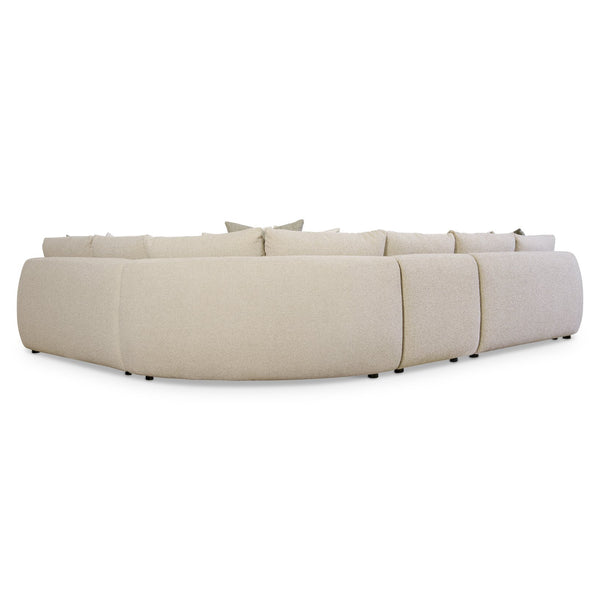 Bernhardt Bernhardt Jules Sectional With Sculpted Curved Silhouette, Plush Seating And Tailored Pillows For Luxe Comfort - Made to Order Beige 144" W x 112.5" D x 31.25" H K2086