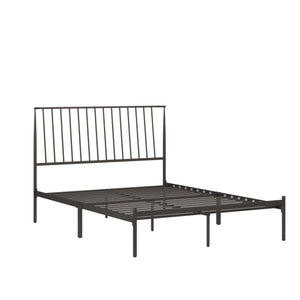 Homelegance By Top-Line Dante Metal Platform Bed with Curved Metal Headboard Dark Bronze Metal