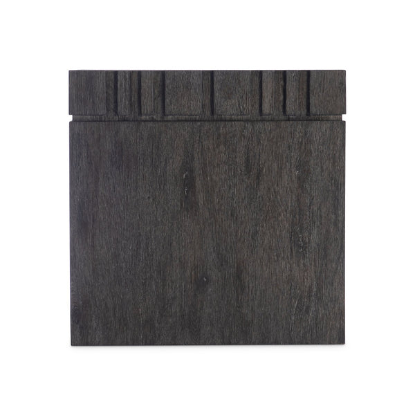 Bernhardt Bernhardt Cowley Side Table In Tadon Rustic Oak — 24" Square Sculptural Accent With Geometric Edge 529129