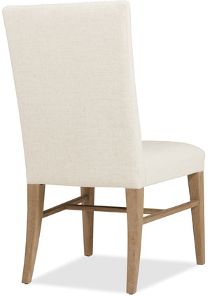 Hooker Furniture Driftwood Upholstered Side Chair With Buckboard Finish, Open-Back Comfort, Rustic Sun-Faded Charm 26.00 L x 21.00W x 38.50H 6820-75512-80