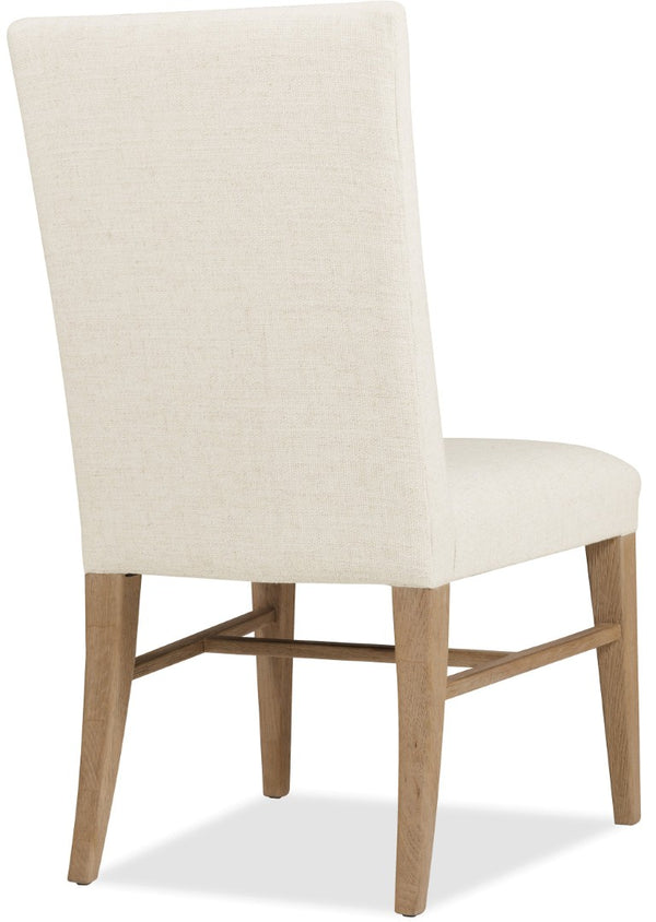 Hooker Furniture Driftwood Upholstered Side Chair With Buckboard Finish, Open-Back Comfort, Rustic Sun-Faded Charm 26.00 L x 21.00W x 38.50H 6820-75512-80