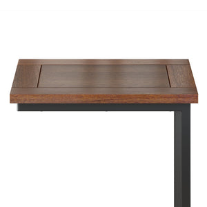English Elm Skyler - Handcrafted C-Shaped Side Table In Dark Cognac Brown For Stylish And Versatile Use B136P159620-GIGA