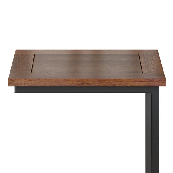 English Elm Skyler - Handcrafted C-Shaped Side Table In Dark Cognac Brown For Stylish And Versatile Use B136P159620-GIGA
