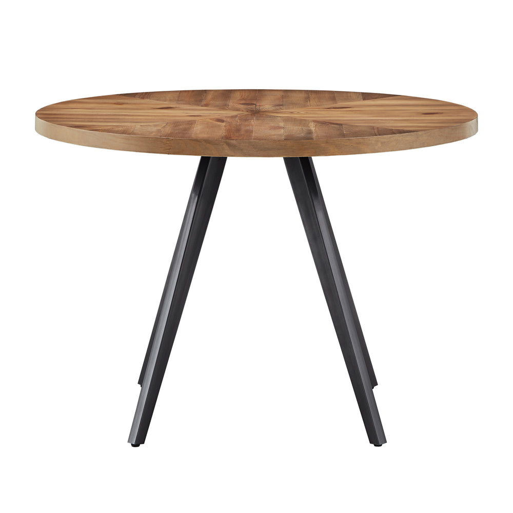 Homelegance By Top-Line Fabrizio Oak Top Black Finish Dining Table Oak MDF