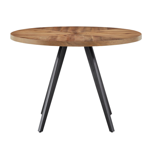 Homelegance By Top-Line Fabrizio Oak Top Black Finish Dining Table Oak MDF