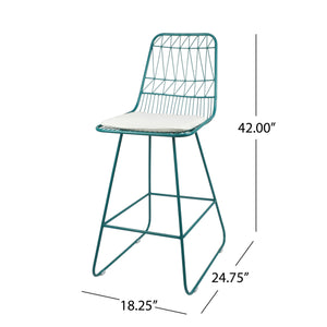 English Elm Christopher Knight Home® - Niez Counter Stools Set Of 2 - Modern Café Style With Water-Resistant Cushions For Indoor/Outdoor Use 63918.00TIVY