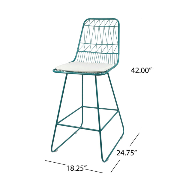 English Elm Christopher Knight Home® - Niez Counter Stools Set Of 2 - Modern Café Style With Water-Resistant Cushions For Indoor/Outdoor Use 63918.00TIVY