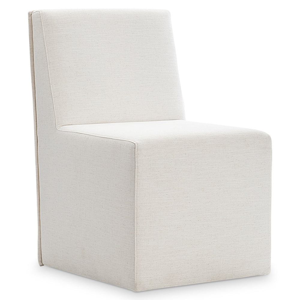 Bernhardt Bernhardt Brasea Sculpted Upholstered Dining Chair with Casters for Modern Interiors 394503