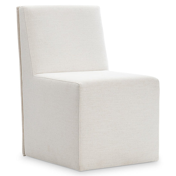 Bernhardt Bernhardt Brasea Sculpted Upholstered Dining Chair with Casters for Modern Interiors 394503