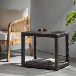 Christopher Knight Home® - Noble House - Boracay Outdoor Multibrown Wicker Accent Table