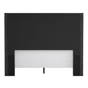 Homelegance By Top-Line Harlyn Tufted Linen Wingback Bed Dark Grey Linen