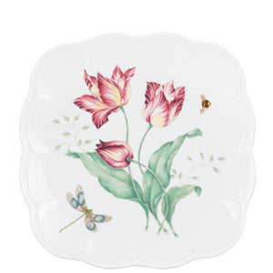 Lenox Butterfly Meadow Square Accent Plate Multi, WHITE PORCELAIN 788578