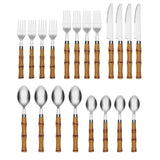 Lenox Cambridge Bamboo Handle 20-Piece Flatware Set NO COLOR METAL 37820DS