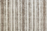 Feizy Rugs Mackay Hand Woven Viscose And Wool Low Pile Striped Rug For Luxurious Modern Home Decor Tan,Ivory,Brown Viscose,Wool Mky8824fbrn000c00