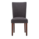 Homelegance By Top-Line Harmonn Linen Parsons Dining Chairs (Set of 2) Grey Rubberwood