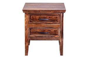 Porter Designs Porter Sonora Solid Sheesham Wood Nightstand With Rustic Gold Hardware For Timeless Bedside Storage Brown Wood 04-196-04-9740