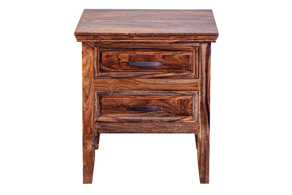Porter Designs Porter Sonora Solid Sheesham Wood Nightstand With Rustic Gold Hardware For Timeless Bedside Storage Brown Wood 04-196-04-9740