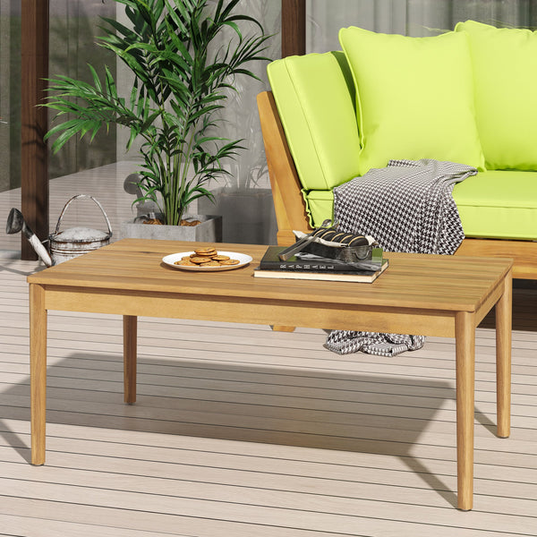 English Elm Christopher Knight Home® - BRYAN Teak Acacia Coffee Table - Rustic Outdoor Wood Accent 36.25" W Durable Weather-Resistant Design 72215.00