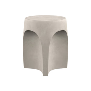 Bernhardt Bernhardt Casa Paros Bedrock Side Table — Sculptural Glass‑Reinforced Concrete Drum With Arched Carvings 317124