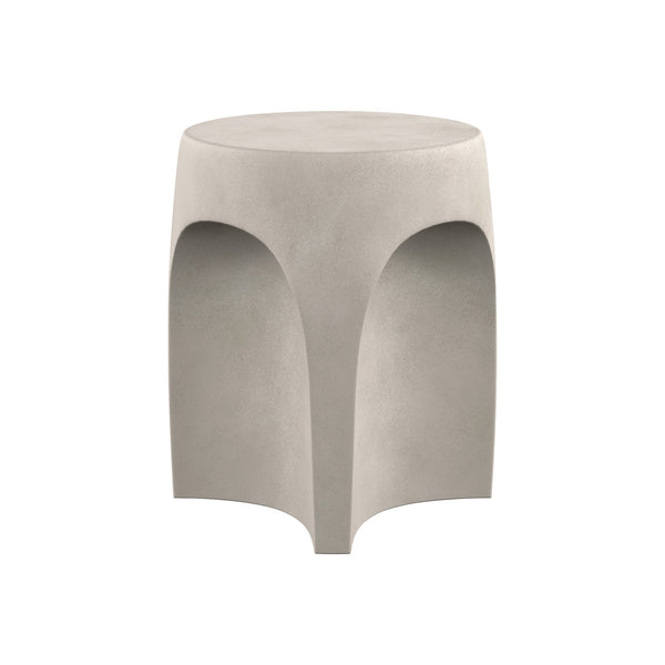 Bernhardt Bernhardt Casa Paros Bedrock Side Table — Sculptural Glass‑Reinforced Concrete Drum With Arched Carvings 317124