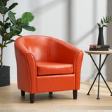 Christopher Knight Home® - Noble House - Napoli Transitional Bonded Leather Club Chair, Orange