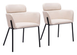 Bremor Dining Chair - Set of 2 Beige 110172 Zuo Modern