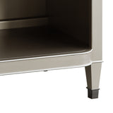 Zoey 2 Drawer Nightstand with Open Shelf and Wireless Charger Silver P344141 Pulaski Furniture