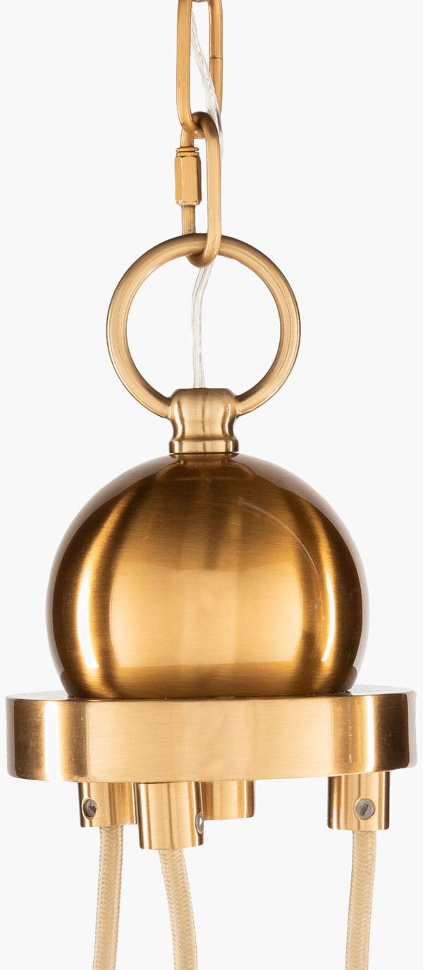 Surya Izabella 13"L X 13"W X 38"H Pendant Light – Modern Glass & Metal Design For Elegant Home Décor Fixture, Aqua Glass,Iron Izb-001