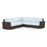 Montecito Sectional in Canvas Skyline w/ Self Welt SW2501-SEC-14091 Sunset West