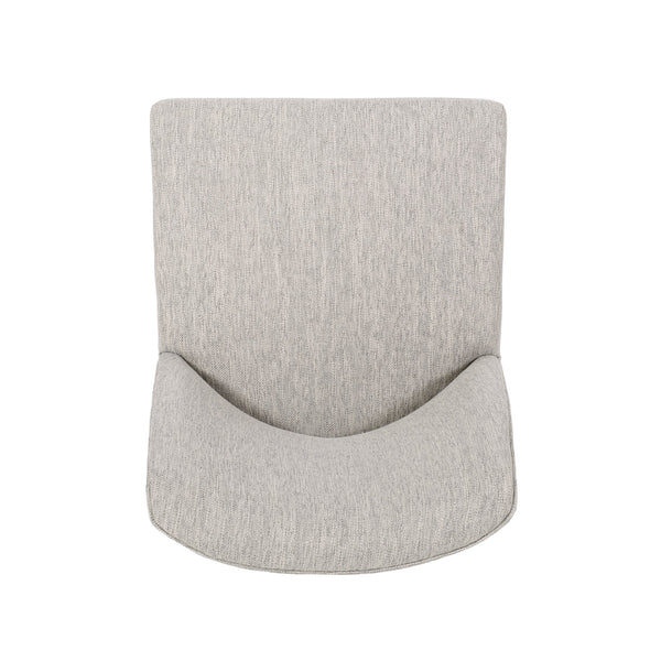 English Elm Dining Chair Set of 2 Solid Wood Textured Fabric Upholstered Farmhouse Modern Style 69408.00FLGRY