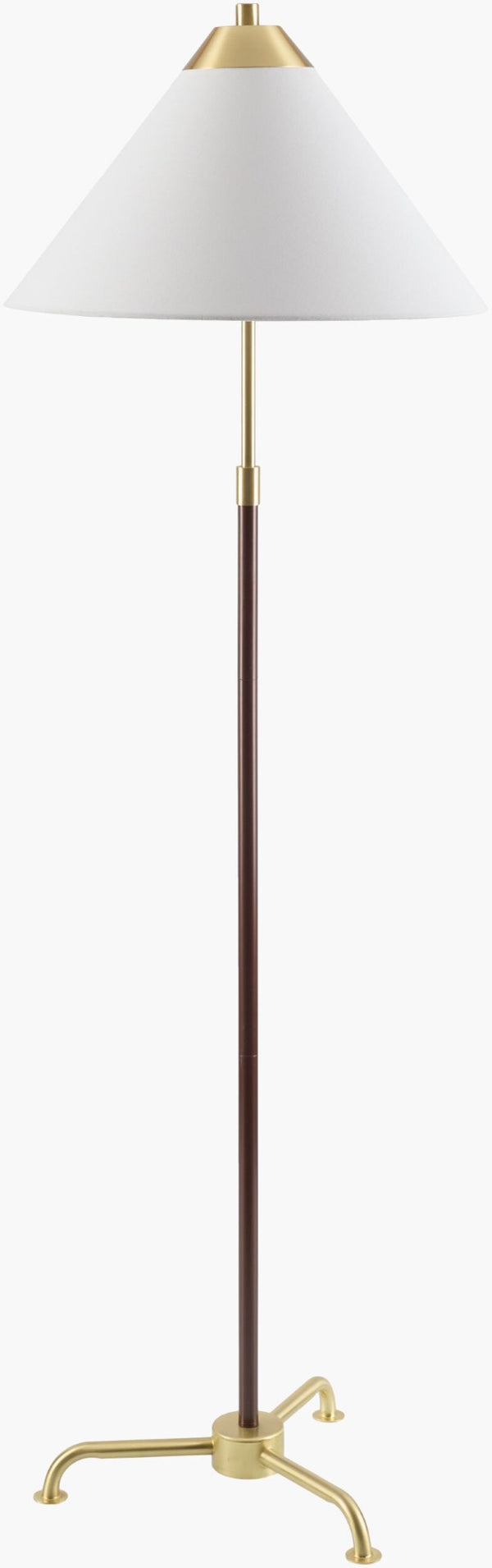 Livabliss Izumi Tall Iron Floor Lamp with Linen Shade for Living Room or Reading Nook IZM-001