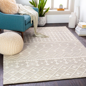 Surya Izmir Izm-2303 2' X 3' Hand-tufted Wool Area Rug – Stylish Global Design For Cozy Living Spaces Seafoam Wool Izm2303-23