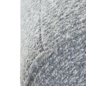 English Elm Bayley Handcrafted Round Braided Pouf Ottoman in Natural Cotton with Supportive Polystyrene Fill, 20" Light Blue B136P159299