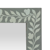 Christopher Knight Home® - Noble House - Wyola Boho Handcrafted Painted Full Length Standing Mirror, Gray and White