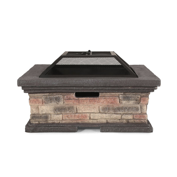 English Elm Mgo Square Wood Burning Fire Pit for Patio Backyard Gatherings Weatherproof Outdoor 72475.00