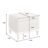 Zoey Vanity Upholstered Storage Bench Silver P344136 Pulaski Furniture