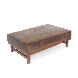 English Elm Christopher Knight Home® - OTTOMAN Modern Microfiber Upholstered Cocktail Bench with Plush Cushion Top for Seating & Décor Brown 62411.00BRN