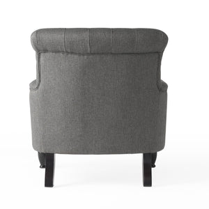 English Elm Christopher Knight Home® - CLUB CHAIR Dark Gray Fabric Accent Chair — Plush Deep Seat, Sturdy Frame, Modern Living Room Style 57752.00DGAY