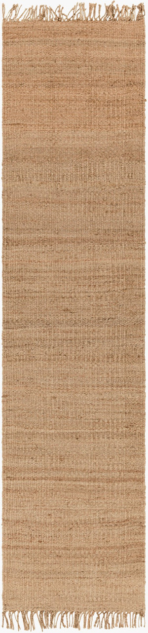 Livabliss Jute Hand-woven Area Rug Natural Fiber Fringe Border Farmhouse Living Room Accent Beige 3' x 12' J-312